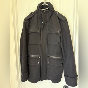Express Men's Black Military Style Jacket